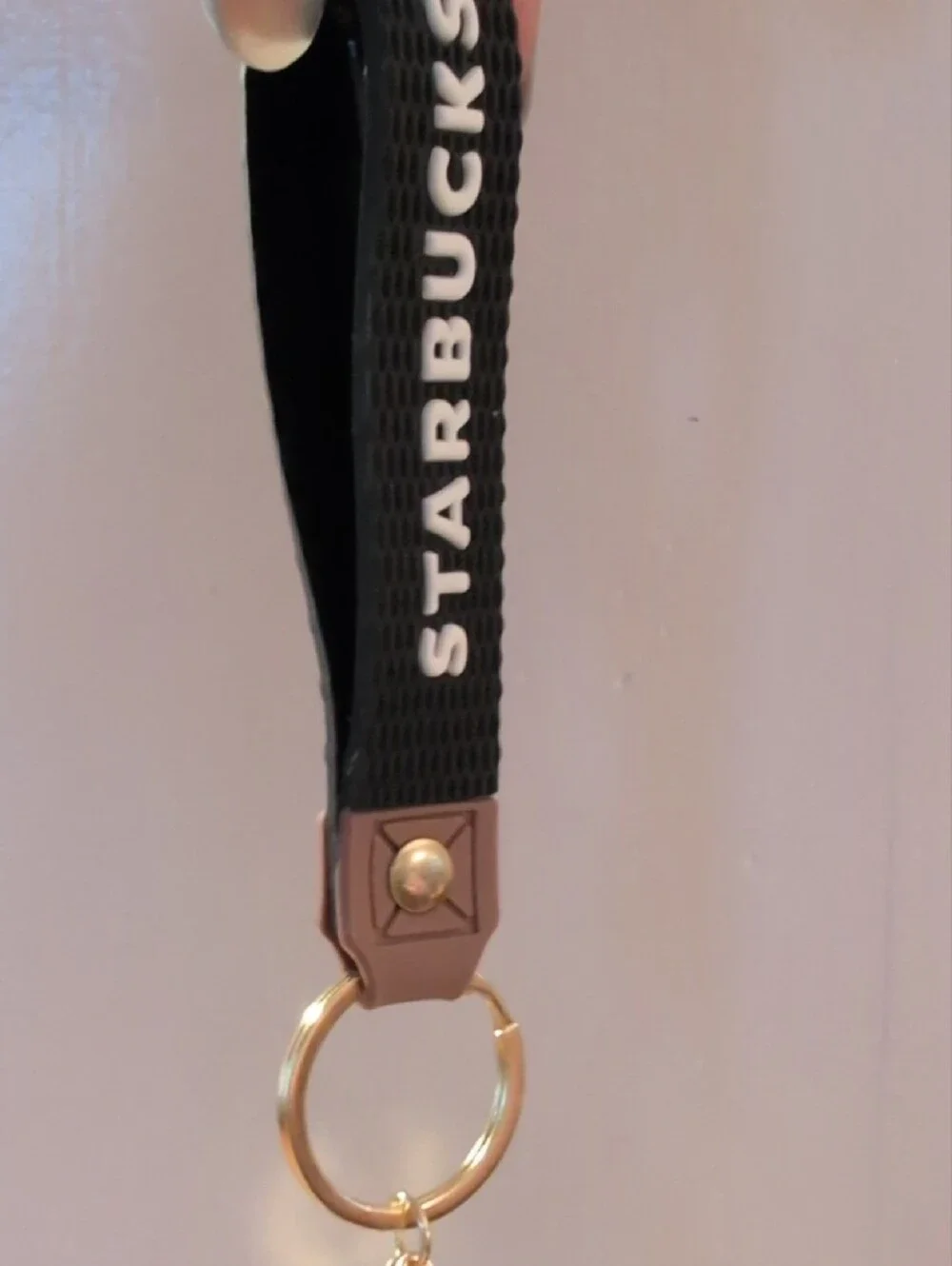 Gold-Accent Beige Bear Keychain Charm - Fashionable Bag Accessory